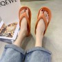  Summer New Type Herringbone Slippers Women's Fashion Versatile Outwear Simple Beach Shoes Clamping Sandals Thick Soles