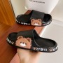 Female Summer New Home Indoor Anti Slip Bathroom Students Wearing Thick Sole Slim Slippers Outside