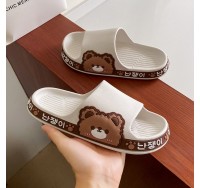 Female Summer New Home Indoor Anti Slip Bathroom Students Wearing Thick Sole Slim Slippers Outside