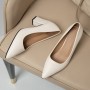 Fashion Single Shoes Women's Thick Heels  Spring New Pointed Work Shoes With Shallow Mouth And One Foot Kick On Korean High Heels Simple